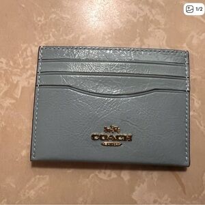 Coach Light Blue Card Holder